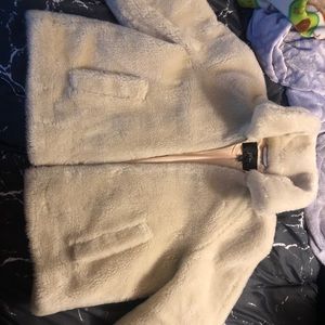 Jcrew plush fleece bomber jacket